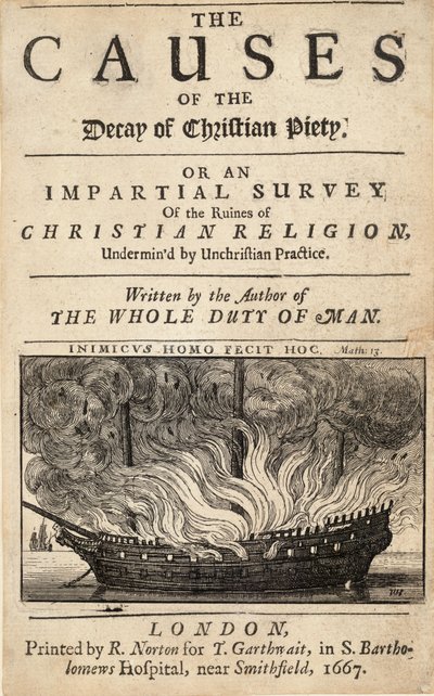 Allestree.  Kristillisen hurskauden rappion syyt. Valtio 1 tekijältä Wenceslaus Hollar