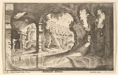 Roomalainen amfitiatri, n. 1650. tekijältä Wenceslaus Hollar