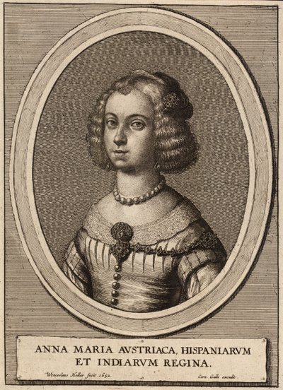 Anna Maria, Espanjan kuningatar tekijältä Wenceslaus Hollar