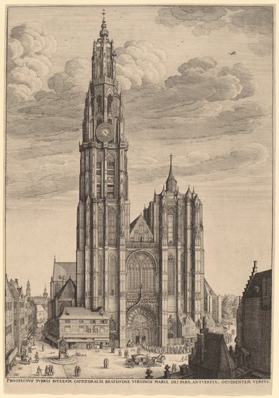 Antwerpenin katedraali tekijältä Wenceslaus Hollar