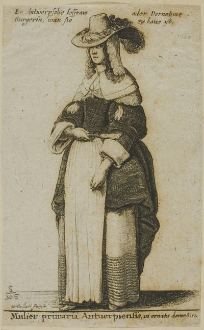 Antwerpenin nainen tekijältä Wenceslaus Hollar
