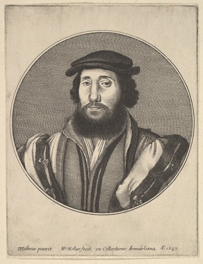 Parrakas mies, 1647. tekijältä Wenceslaus Hollar