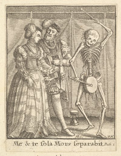 Morsiuspari, Kuolemantanssista, 1651. tekijältä Wenceslaus Hollar