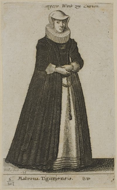 Zürichin porvarin vaimo tekijältä Wenceslaus Hollar