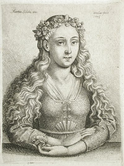 Naisen rintakuva tekijältä Wenceslaus Hollar