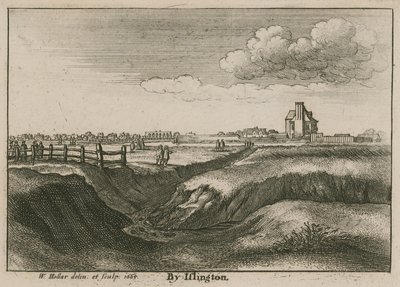 Islington, New River Head tekijältä Wenceslaus Hollar