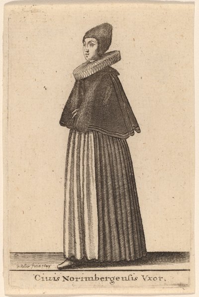 Nürnbergin kansalaisen vaimo tekijältä Wenceslaus Hollar