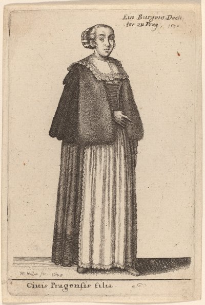 Prahan kansalaisen tytär tekijältä Wenceslaus Hollar