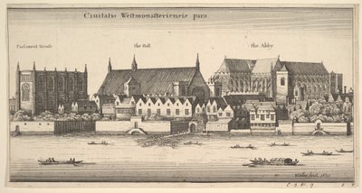 Osa Westminsterin kaupunkia, Westminster joesta, 1647. tekijältä Wenceslaus Hollar