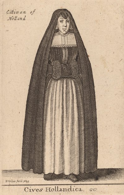 Hollannin kansalaisia, 1643. tekijältä Wenceslaus Hollar