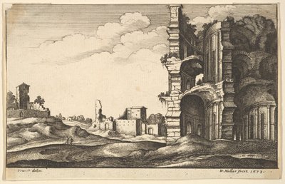 Klassiset rauniot, 1673. tekijältä Wenceslaus Hollar