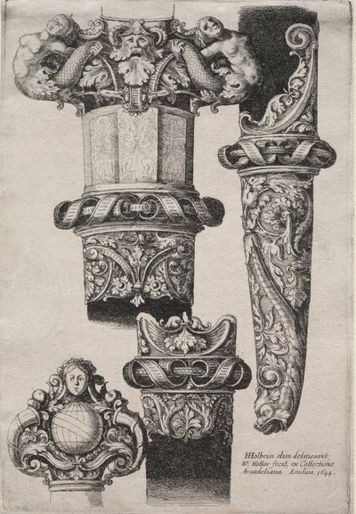 Suunnittelu tikarit tekijältä Wenceslaus Hollar