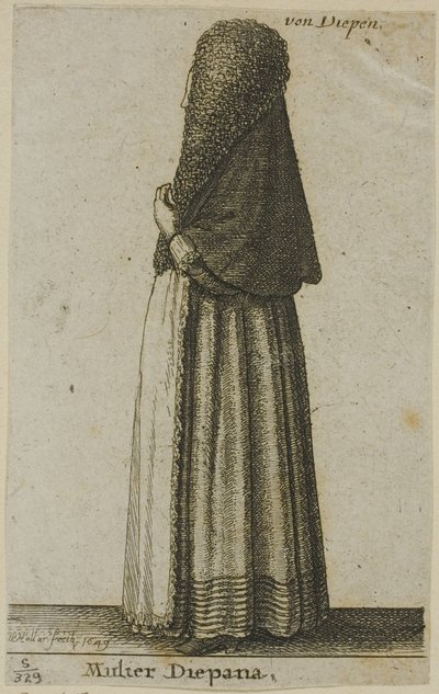Dieppe nainen tekijältä Wenceslaus Hollar