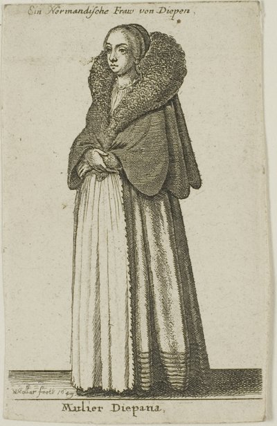 Dieppe nainen tekijältä Wenceslaus Hollar