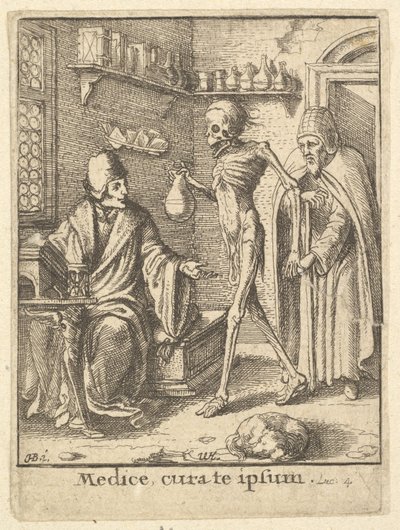 Tohtori, Kuolemantanssista, 1651. tekijältä Wenceslaus Hollar