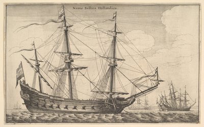 Hollannin sotalaiva, 1647. tekijältä Wenceslaus Hollar