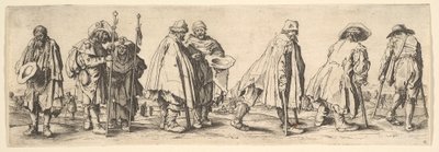 Kahdeksan kerjäläistä, 1630. tekijältä Wenceslaus Hollar