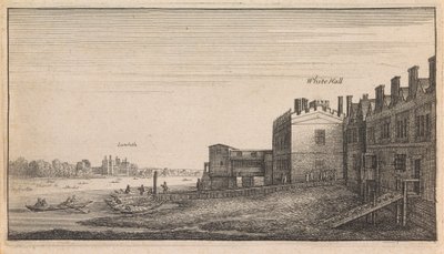 Englanninkieliset näkymät: Whitehall Lambeth tekijältä Wenceslaus Hollar
