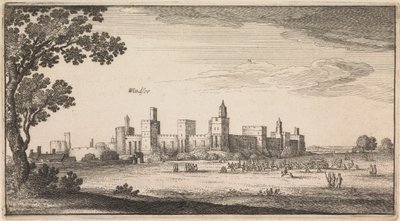 Englanninkieliset näkymät: Windsor tekijältä Wenceslaus Hollar