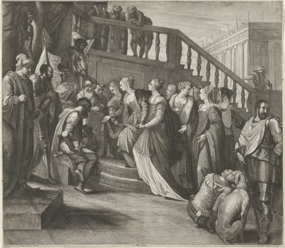 Ester ennen Ahasverusta tekijältä Wenceslaus Hollar