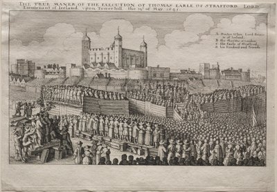 Earl of Straffordin teloitus, 1641. tekijältä Wenceslaus Hollar