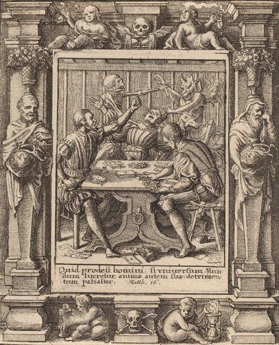 Pelimiehet, 1651. tekijältä Wenceslaus Hollar