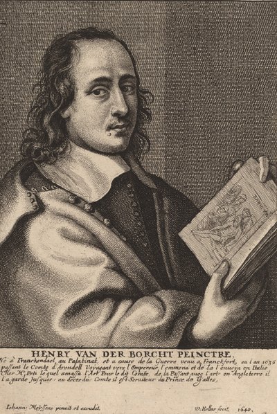 Henry van der Borcht, taidemaalari, 1648. tekijältä Wenceslaus Hollar