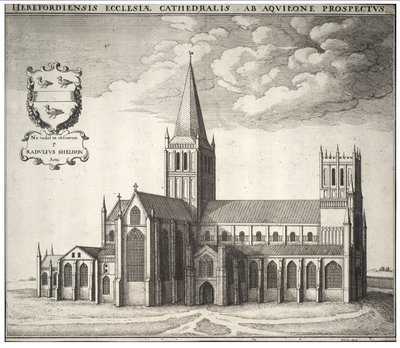 Herefordin katedraali tekijältä Wenceslaus Hollar