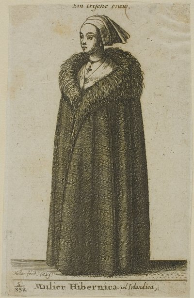 Irlantilainen nainen tekijältä Wenceslaus Hollar