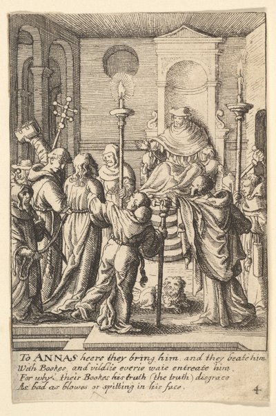 Jeesus ennen Hannasta, 1625-77. tekijältä Wenceslaus Hollar
