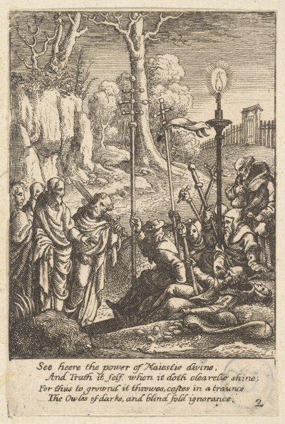 Jeesus kohtaa vastustajansa, 1625-77. tekijältä Wenceslaus Hollar