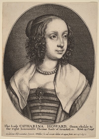 Lady Catherine Howard tekijältä Wenceslaus Hollar