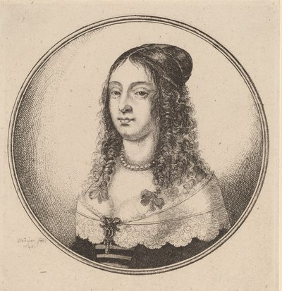 Nauha kiharoilla, 1646. tekijältä Wenceslaus Hollar