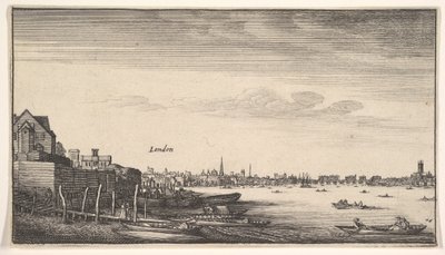 Lontoo Milford Stairsista katsottuna, 1643-1644. tekijältä Wenceslaus Hollar