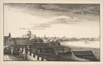Lontoo Arundel Housesta, kopio, 1600-luku. tekijältä Wenceslaus Hollar