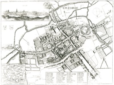 Oxfordin kartta, 1643 tekijältä Wenceslaus Hollar