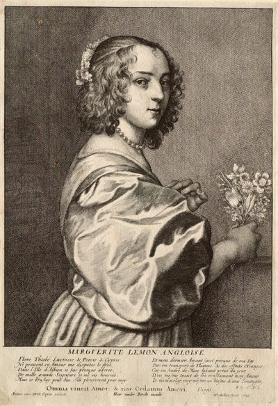 Marguerite Lémon, englantilainen nainen tekijältä Wenceslaus Hollar