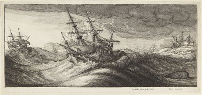 Merimaisema myrskyssä tekijältä Wenceslaus Hollar