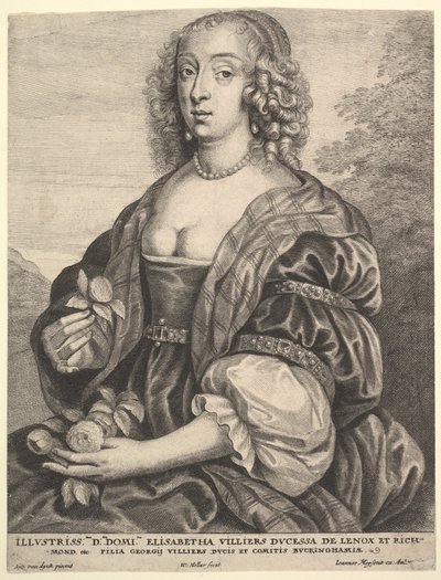Mary Villiers, Lennoxin ja Richmondin hollantitar, 1625-77. tekijältä Wenceslaus Hollar