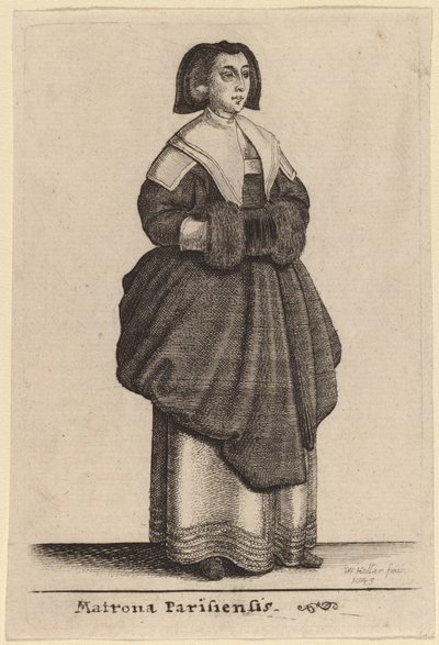 Matrona Pariisista tekijältä Wenceslaus Hollar