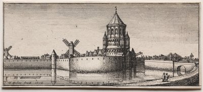 Vallihauta kaupungin portti, 1676. tekijältä Wenceslaus Hollar