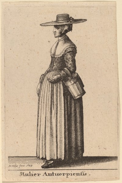 Antwerpenin nainen tekijältä Wenceslaus Hollar