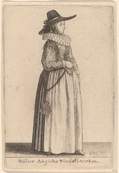 Augusta of Vindelicon vaimo tekijältä Wenceslaus Hollar