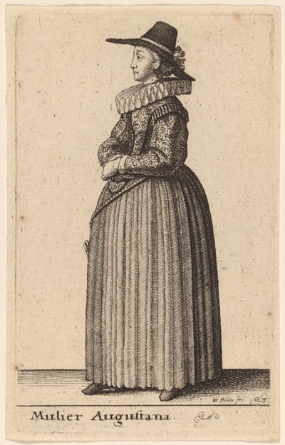Augustalainen nainen tekijältä Wenceslaus Hollar