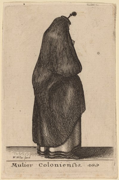 Kölnin nainen tekijältä Wenceslaus Hollar