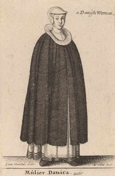 Tanskalainen nainen. tekijältä Wenceslaus Hollar