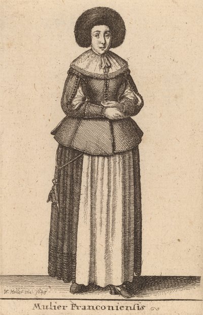 Frankenin nainen, 1643. tekijältä Wenceslaus Hollar