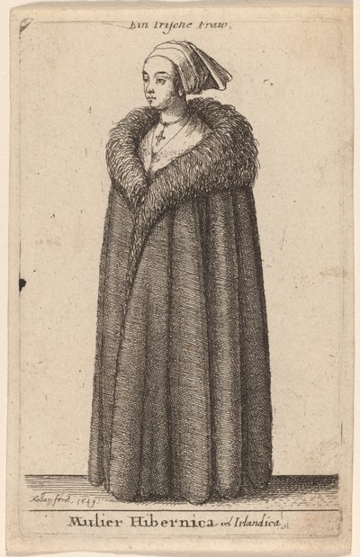 Irlantilainen nainen tekijältä Wenceslaus Hollar
