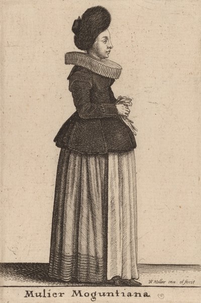 Nainen Mainzista. tekijältä Wenceslaus Hollar