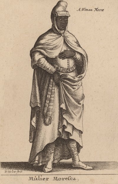 Mulier Moresca. tekijältä Wenceslaus Hollar